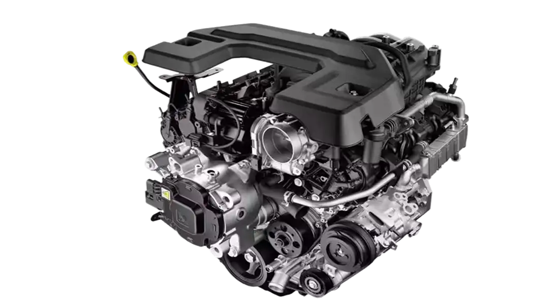 3.6L Pentastar V6 engine photographed against a white background