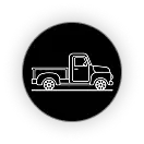Line-drawing icon of a pickup truck
