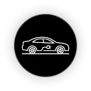 Line-drawing icon of a hybrid car