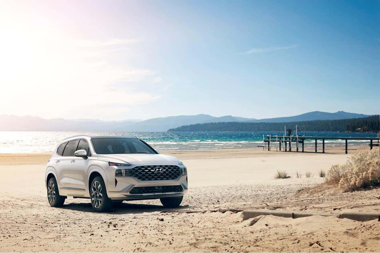 Hyundai Santa Fe at Beach
