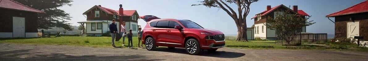 Red Santa Fe in Neighborhood