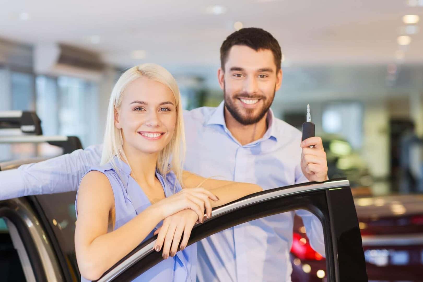 Couple Enjoying Vehicle