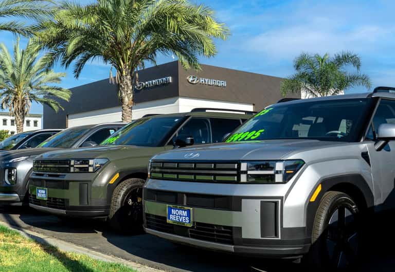 Vehicles at Dealership