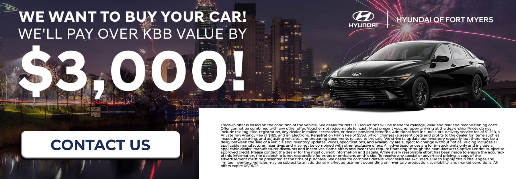 Hyundai Of Fort Myers $3,000 Over KBB on your trade in