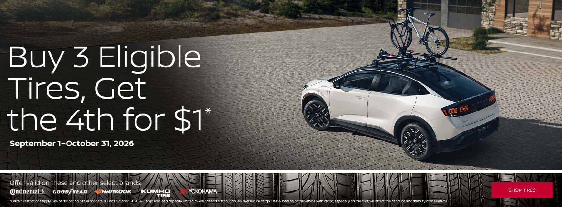 Buy # Eligible Tires, Get the 4th for $1