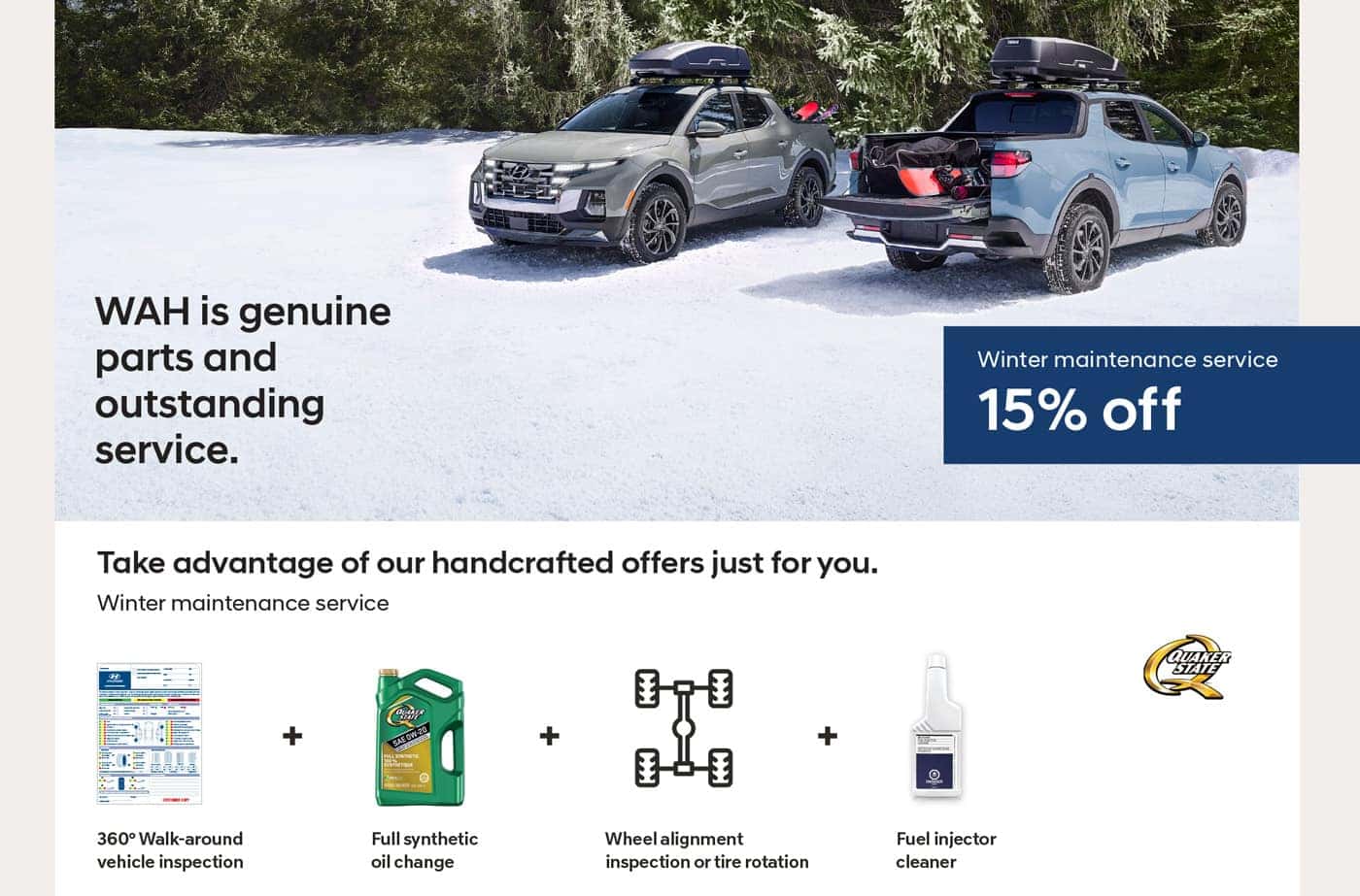 Auto Service Specials & Deals In Calgary | Precision Hyundai