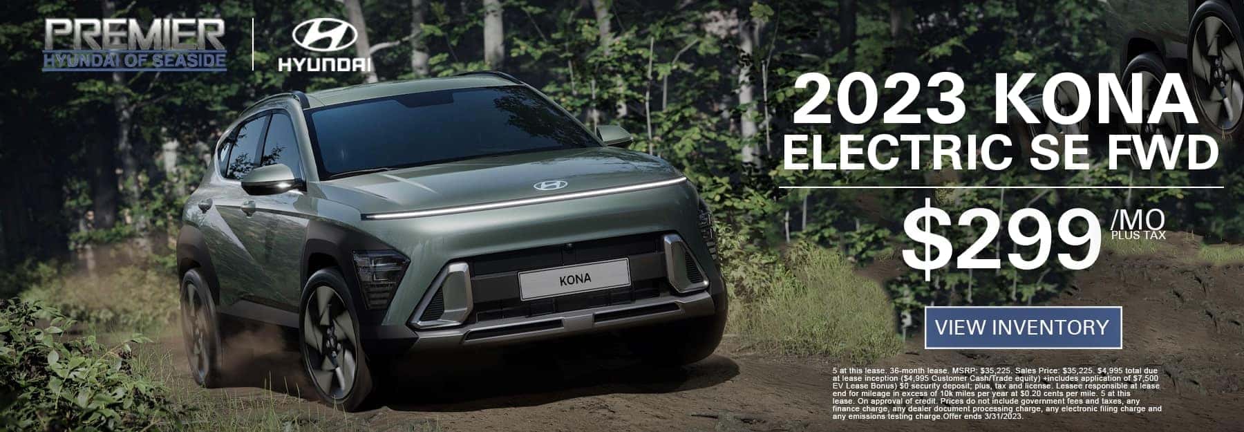 New 2023 Kona Electric SE FWD