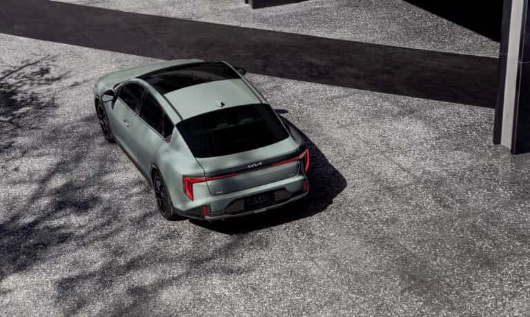 2026 Kia K4 driving from above