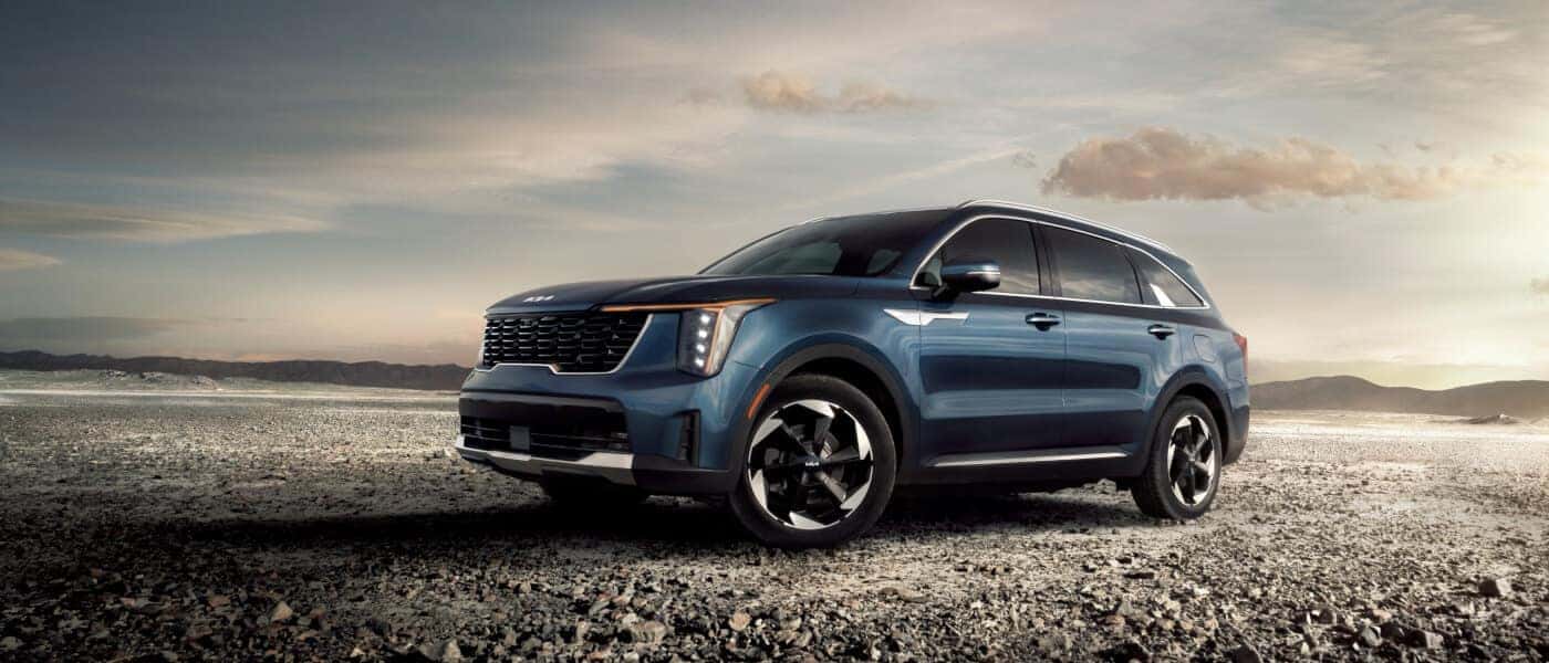 2026 Kia Sorento Hybrid parked in rocky plain