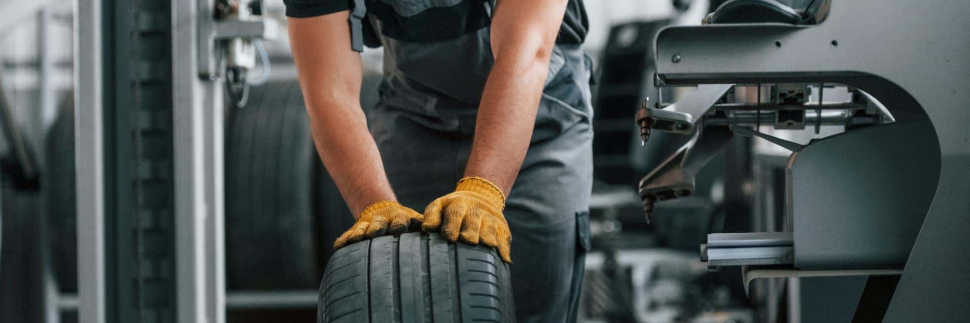 service technician rolling wheel