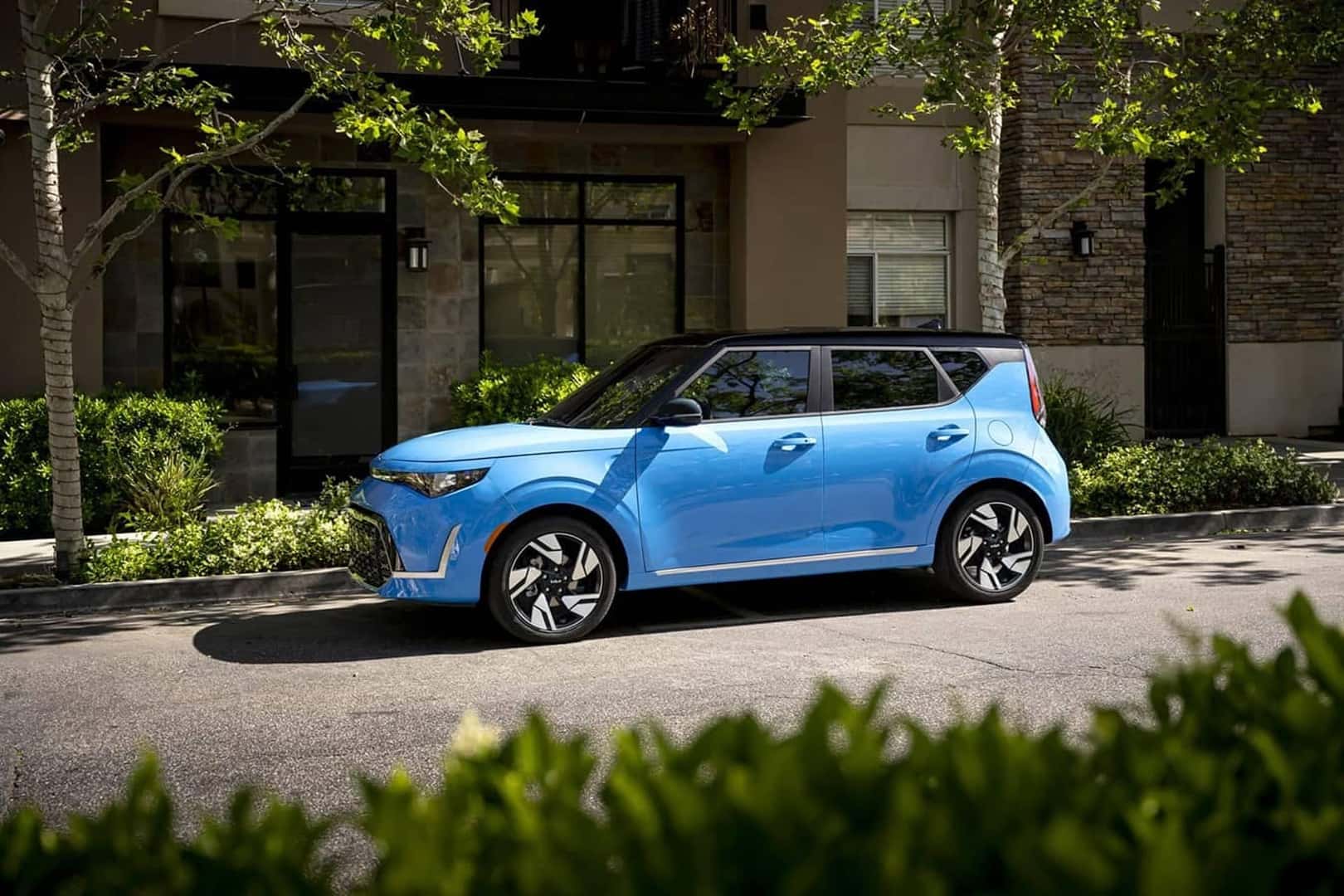 2025 kia soul parked in front of building