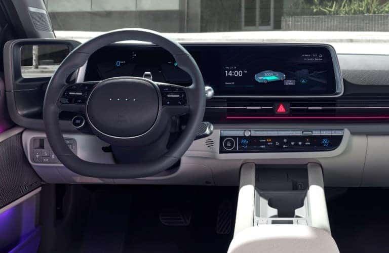 Hyundai IONIQ 6 steering wheel and dashboard
