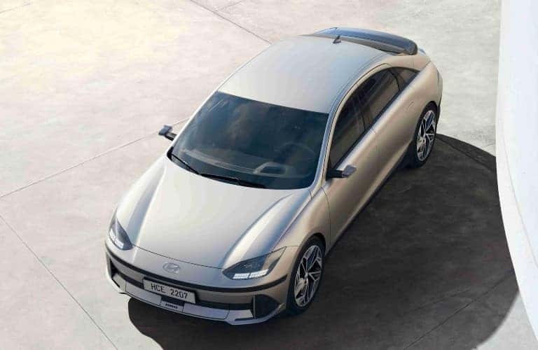 Hyundai IONIQ 6 seen from the top