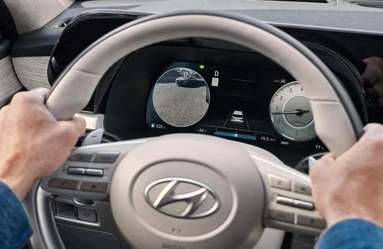Hyundai Palisade Blind Spot Monitor on Dashboard