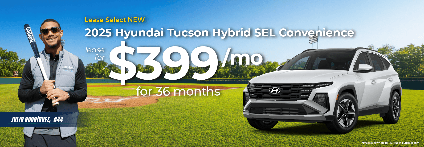 Lease Select New 2025 Hyundai Tucson Hybrid SEL for $399/mo for 36 months