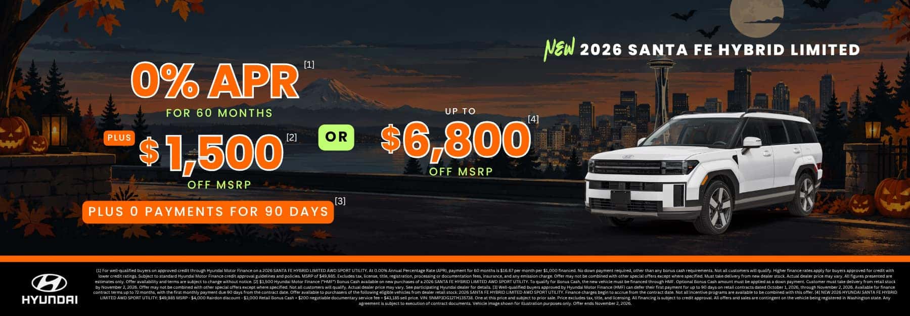 0% APR Financing for up to 60 months + $1,500 off + 0 payments for 90 days*