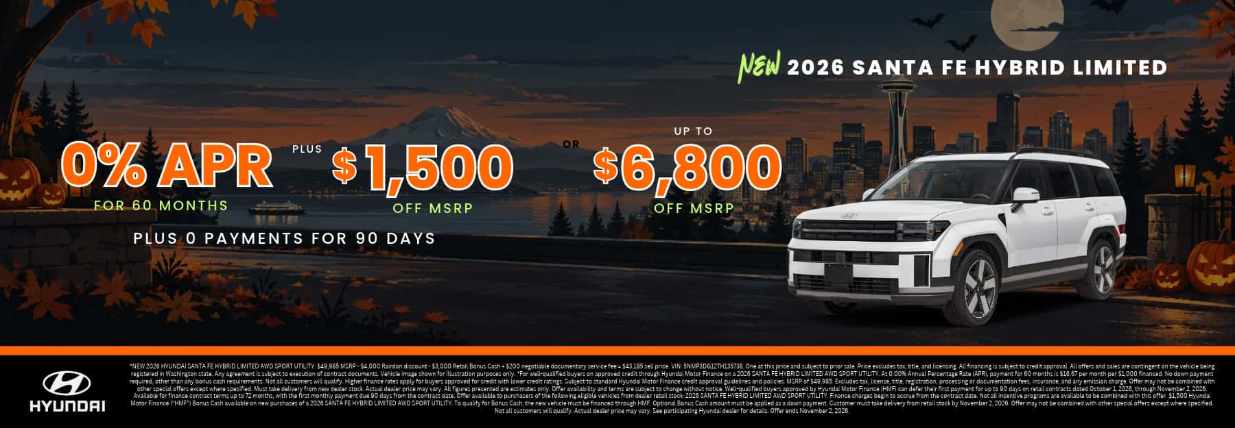 0% APR Financing for up to 60 months + $1,500 off + 0 payments for 90 days*