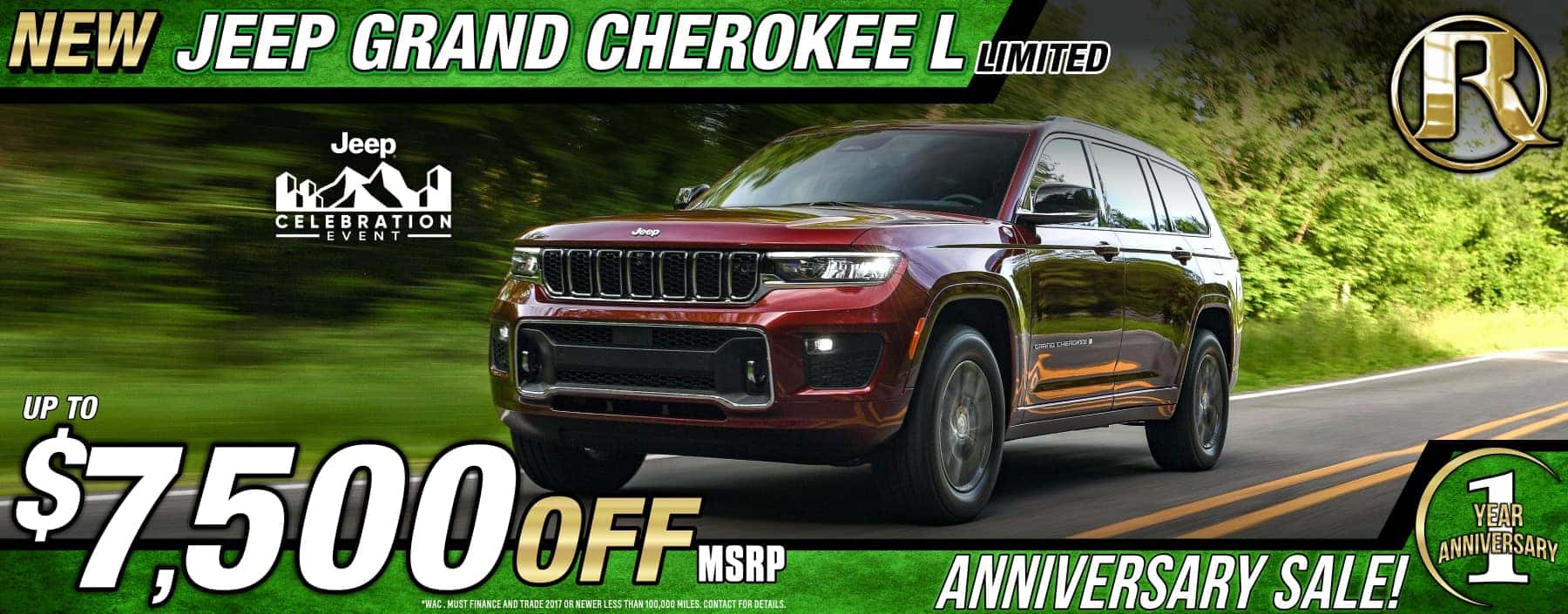 Reed Jeep Ram 1 Year Anniversary Ads MAR 2023 GCL WEB
