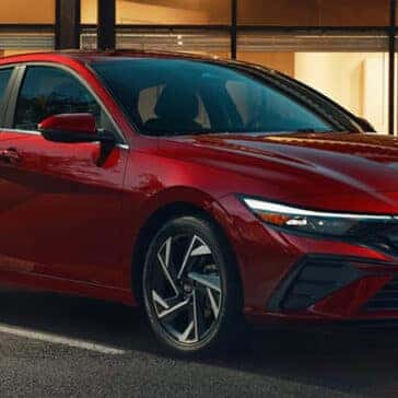 Red Hyundai Elantra