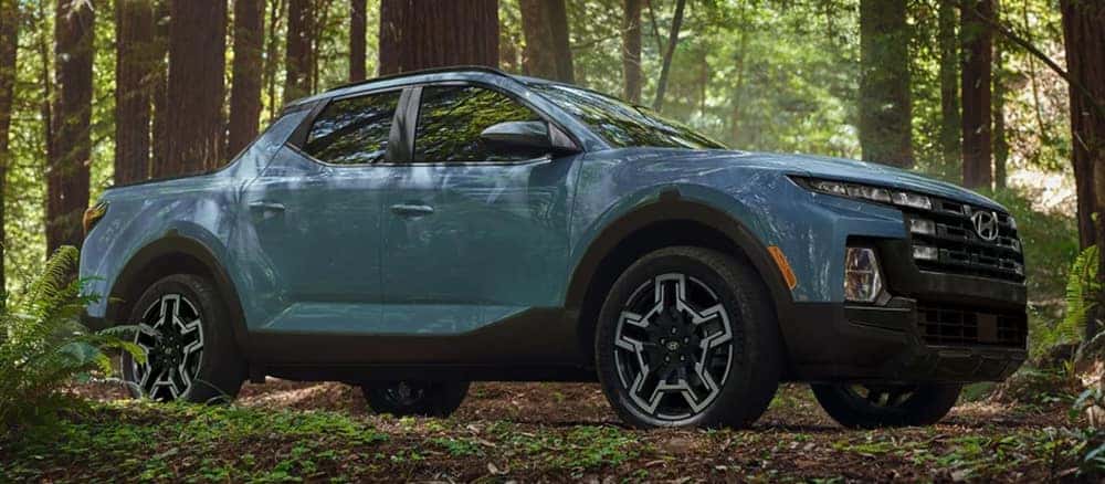 Blue Hyundai Santa Cruz