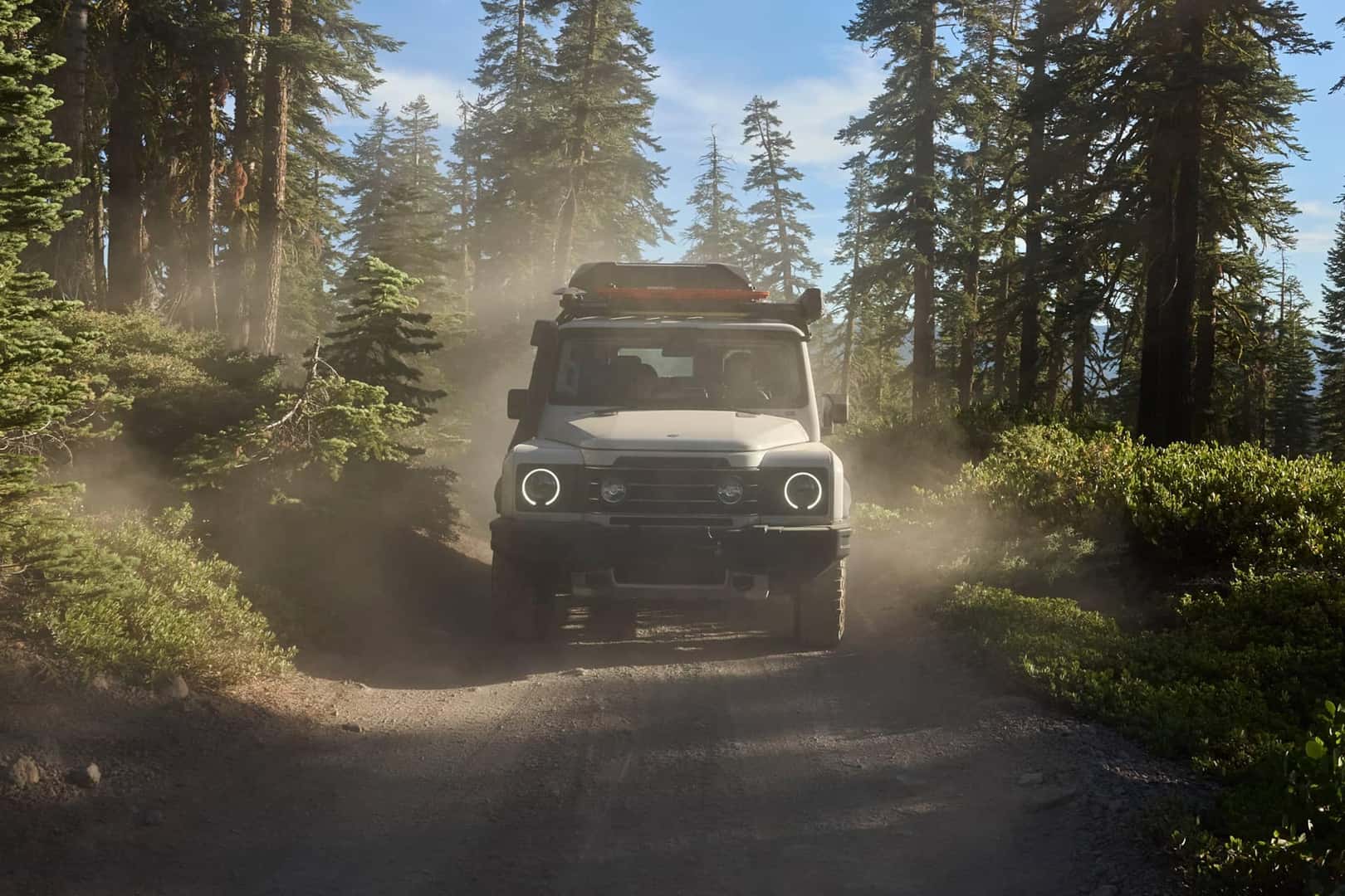 INEOS driving through dirt