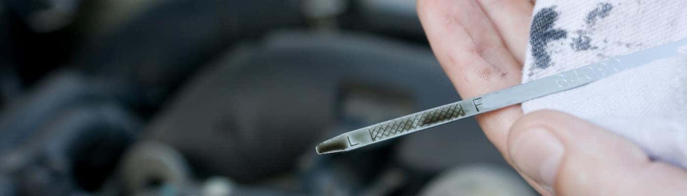 Checking car oil