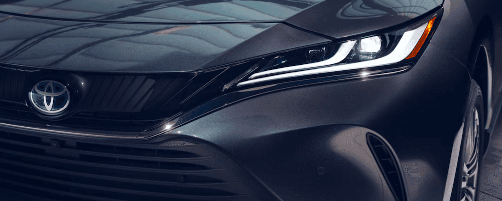 Close up of the front end of a 2022 Venza