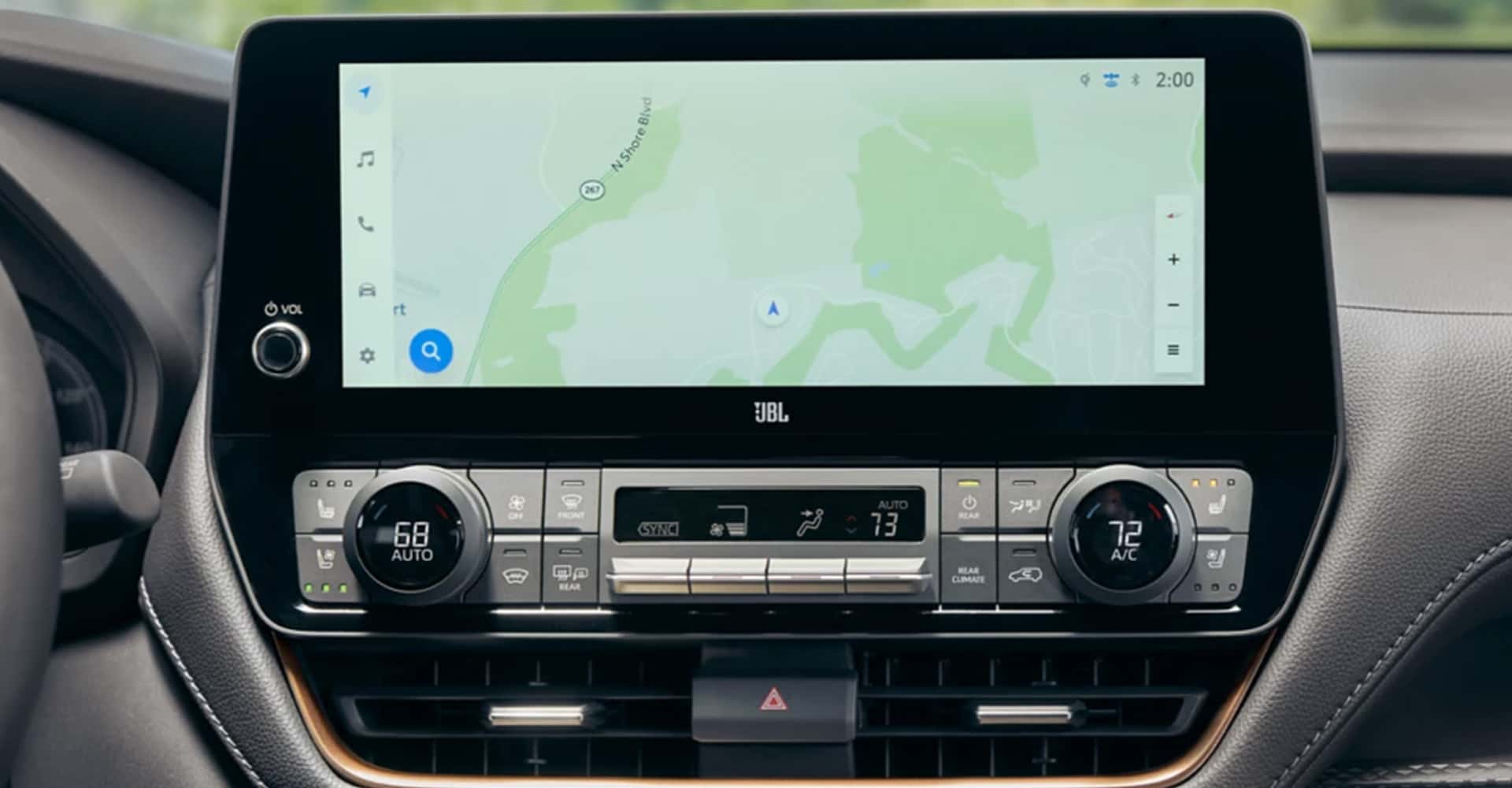 Interior shot of Grand Highlander 2025, audio management system