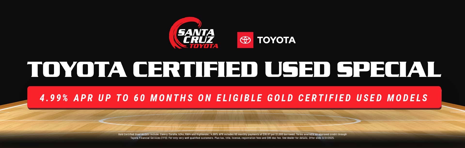 Toyota Certified Used Special March offer