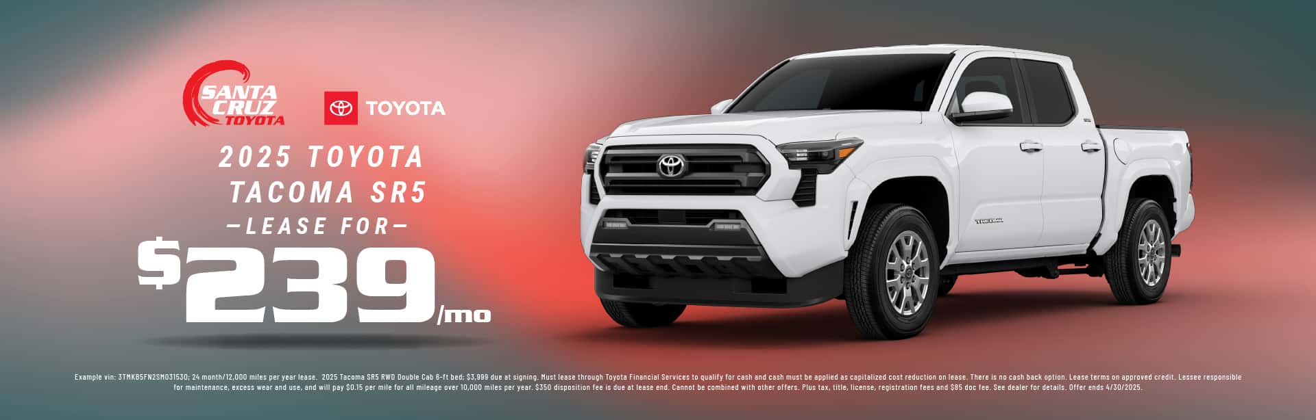 2025 Tacoma April offer