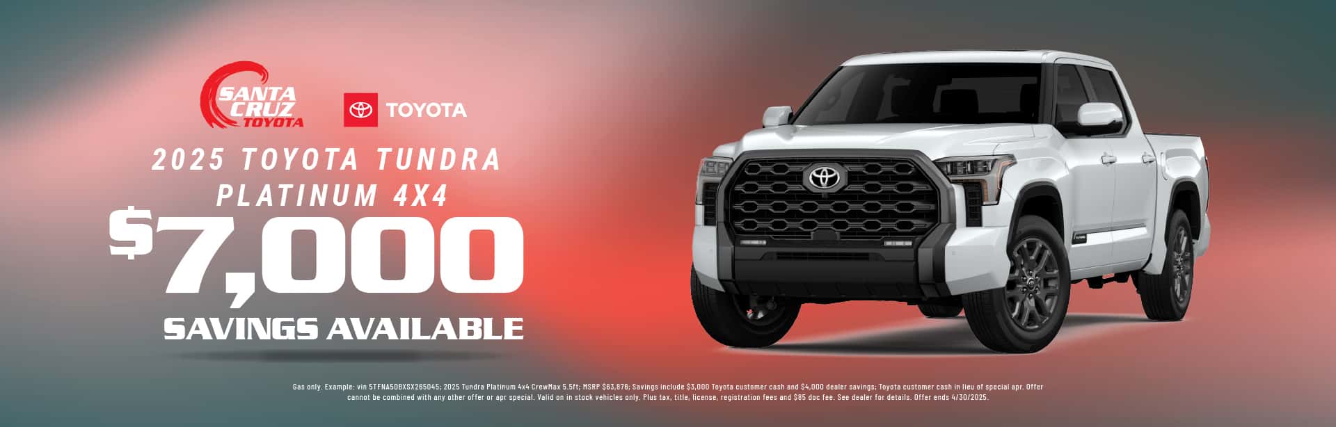 2025 Tundra April offer