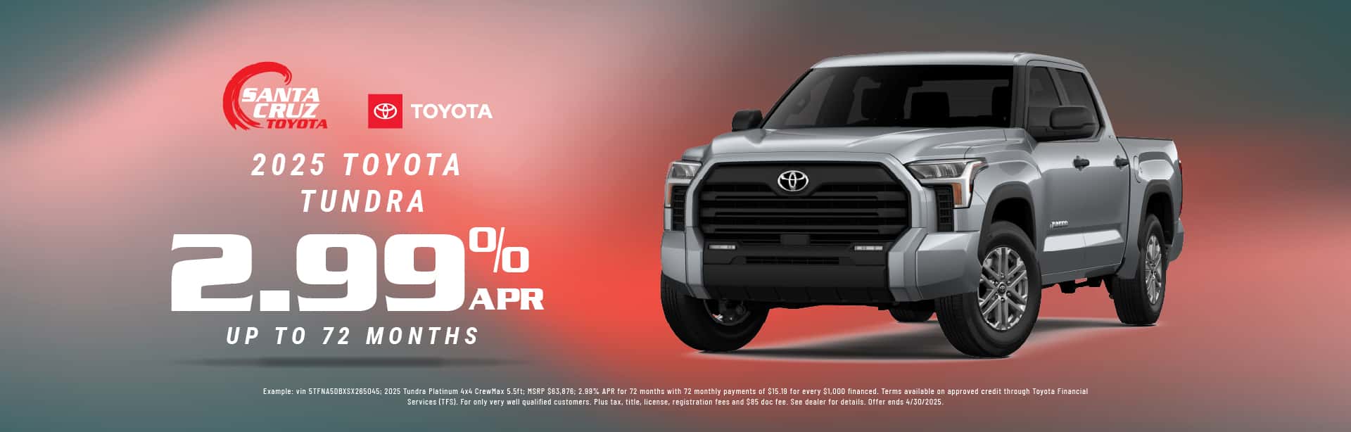 2025 Tundra April offer