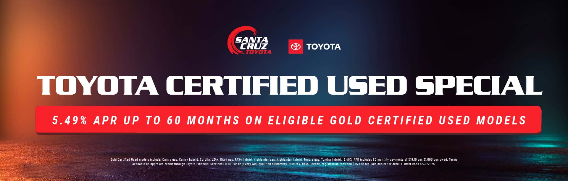 Toyota Certified Used Special June offer