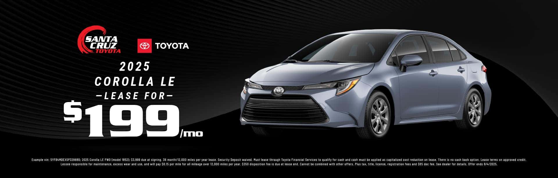 2025 Corolla LE July offer