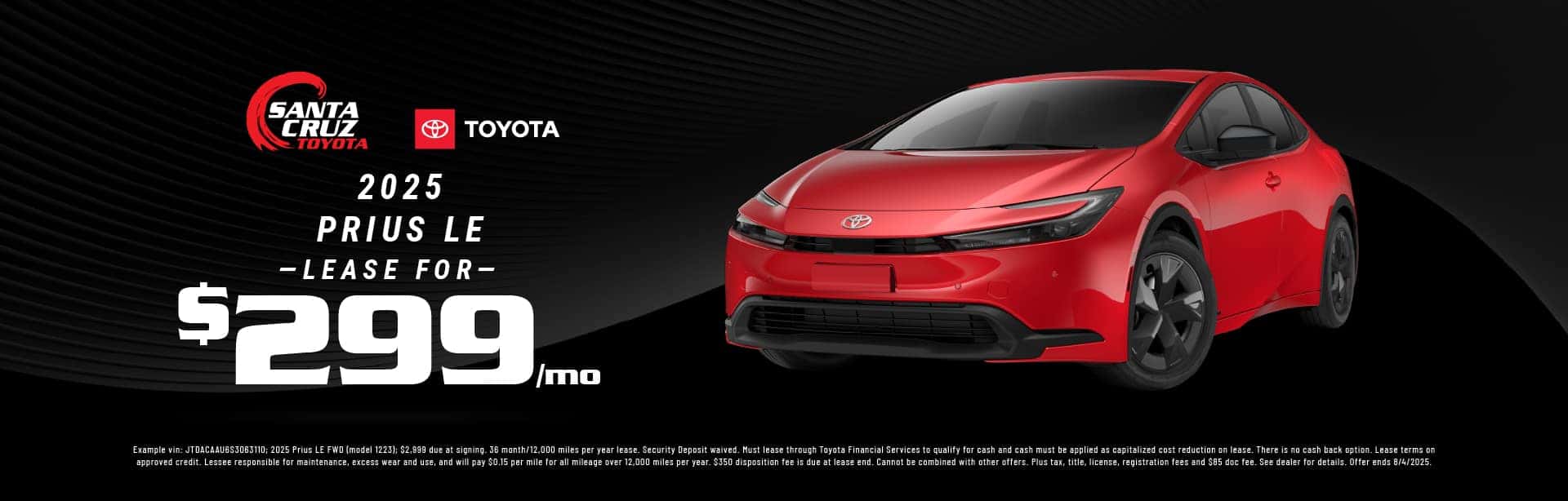 2025 Prius LE July offer