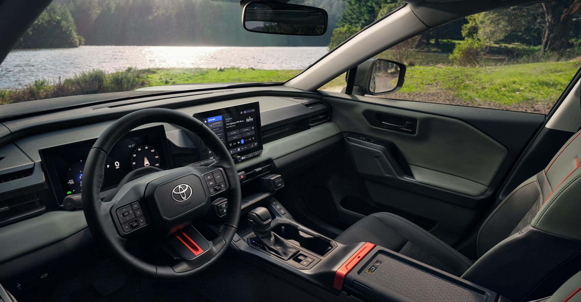 2026-Toyota-RAV4-interior-next-to-lake