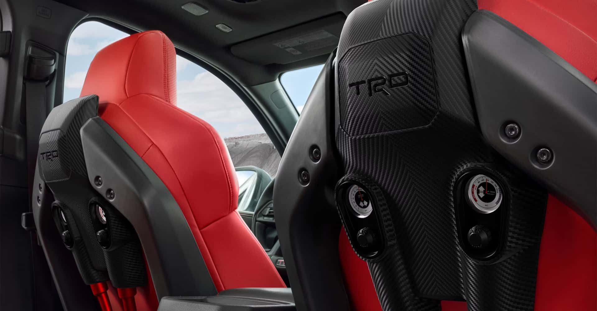 View of front seats of 2026 tacoma