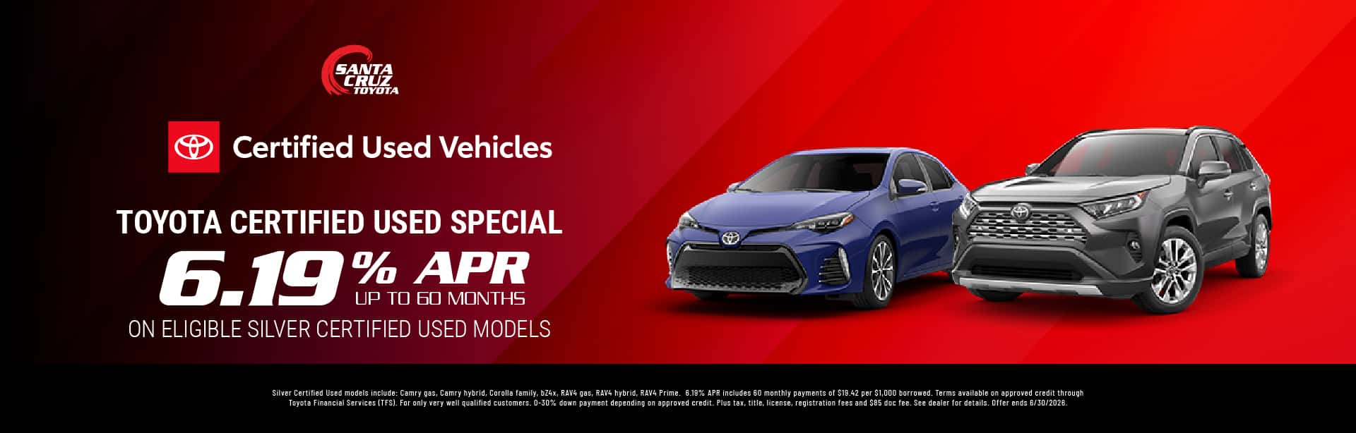 Toyota Certified Used Special June offer
