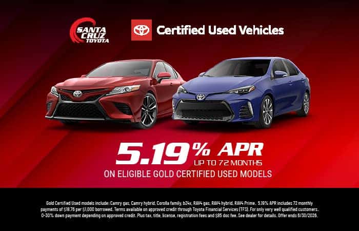 Toyota Certified Used Special June offer