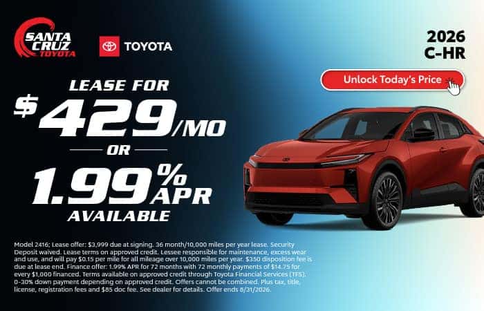 2026 C-HR August offer