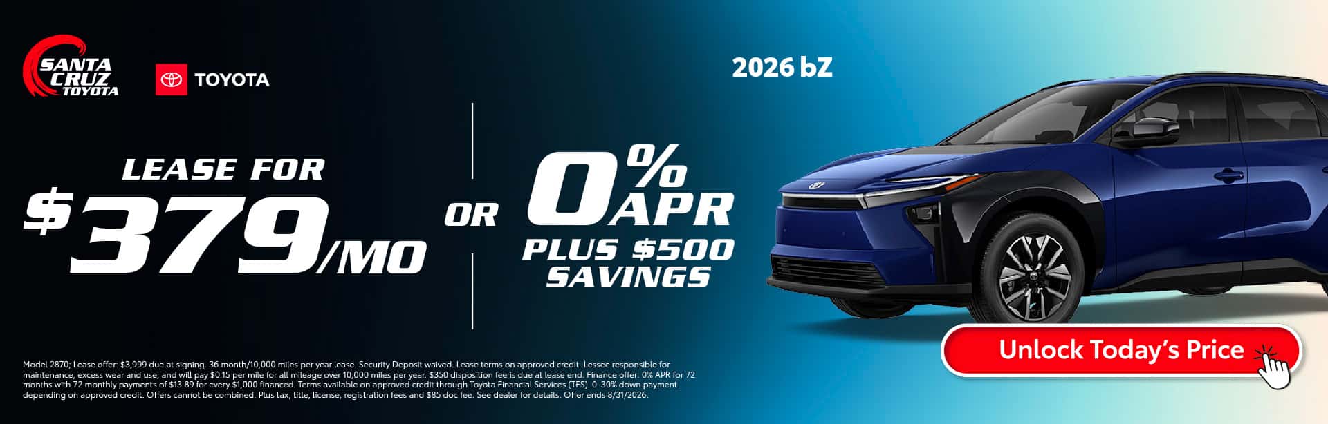 2026 bZ August offer