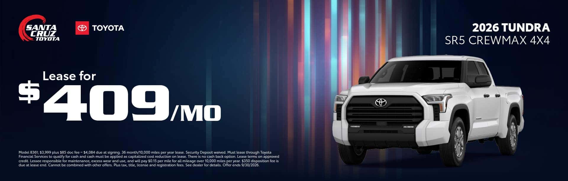 2026 Tundra SR5 September offer