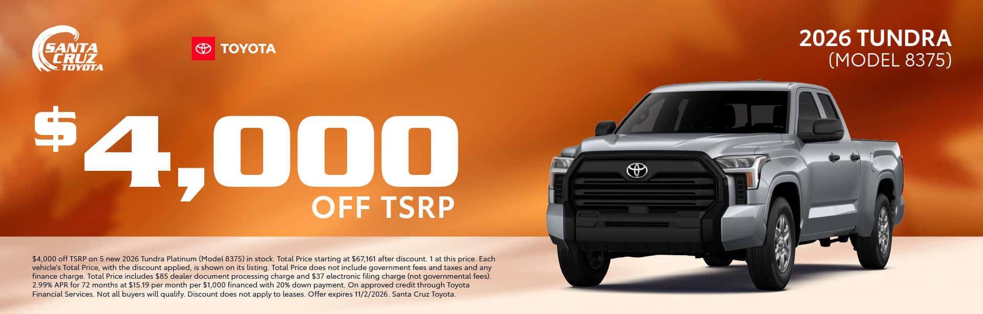 2026 Tundra offer October 2026