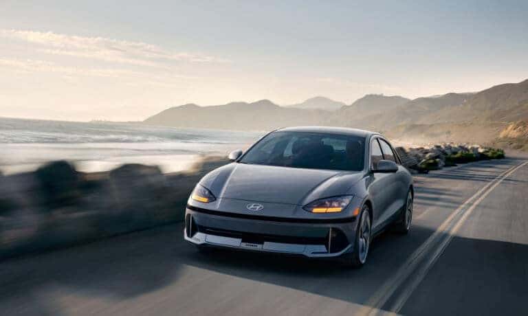 2024 Hyundai Exterior Driving On Lakeside Road