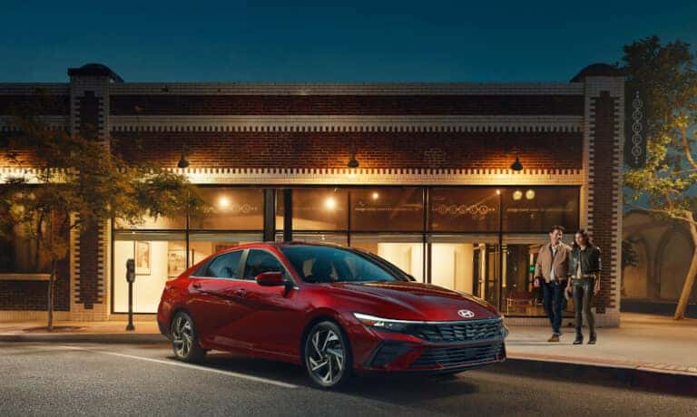 2024 Hyundai Elantra Exterior Outside Restaurant At Night