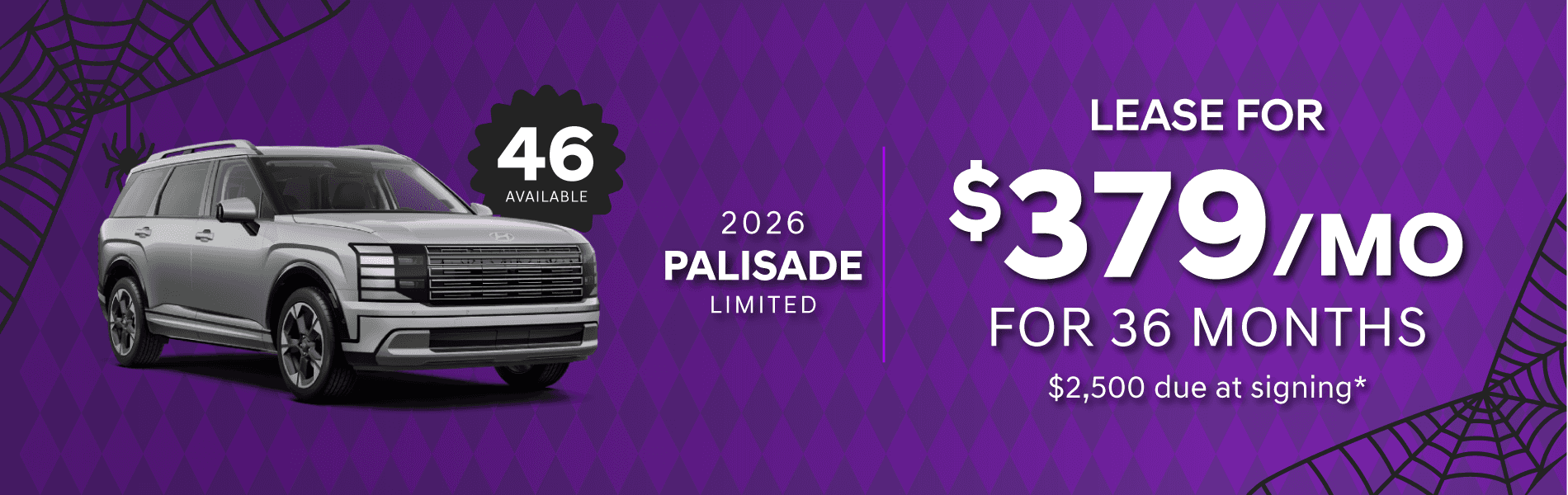 2026 Hyundai Palisade Limited: Lease for $379/month for 36 months*