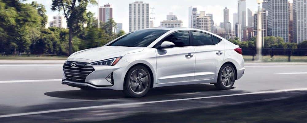 White 2020 Hyundai Elantra on City Road