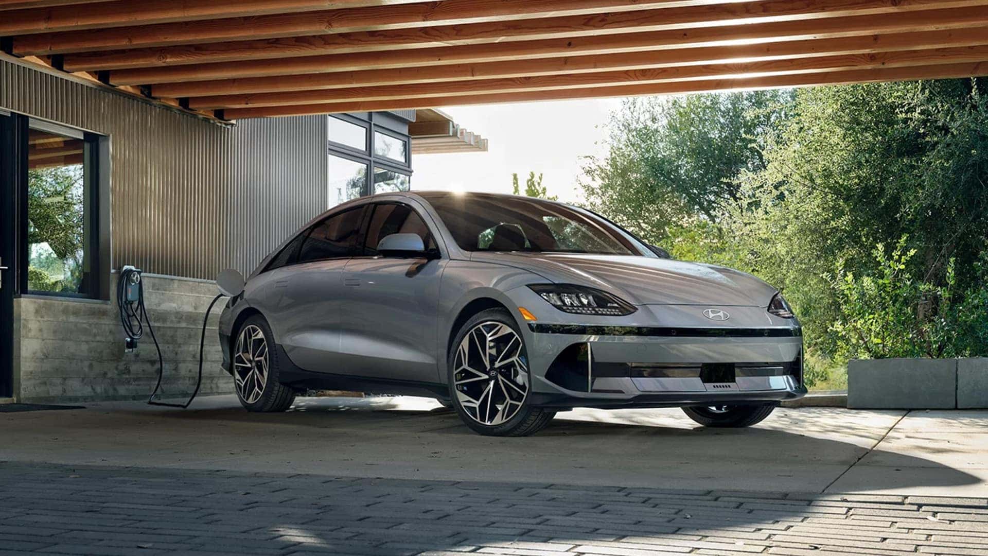 2025 Ioniq 6 at Home Being Charged