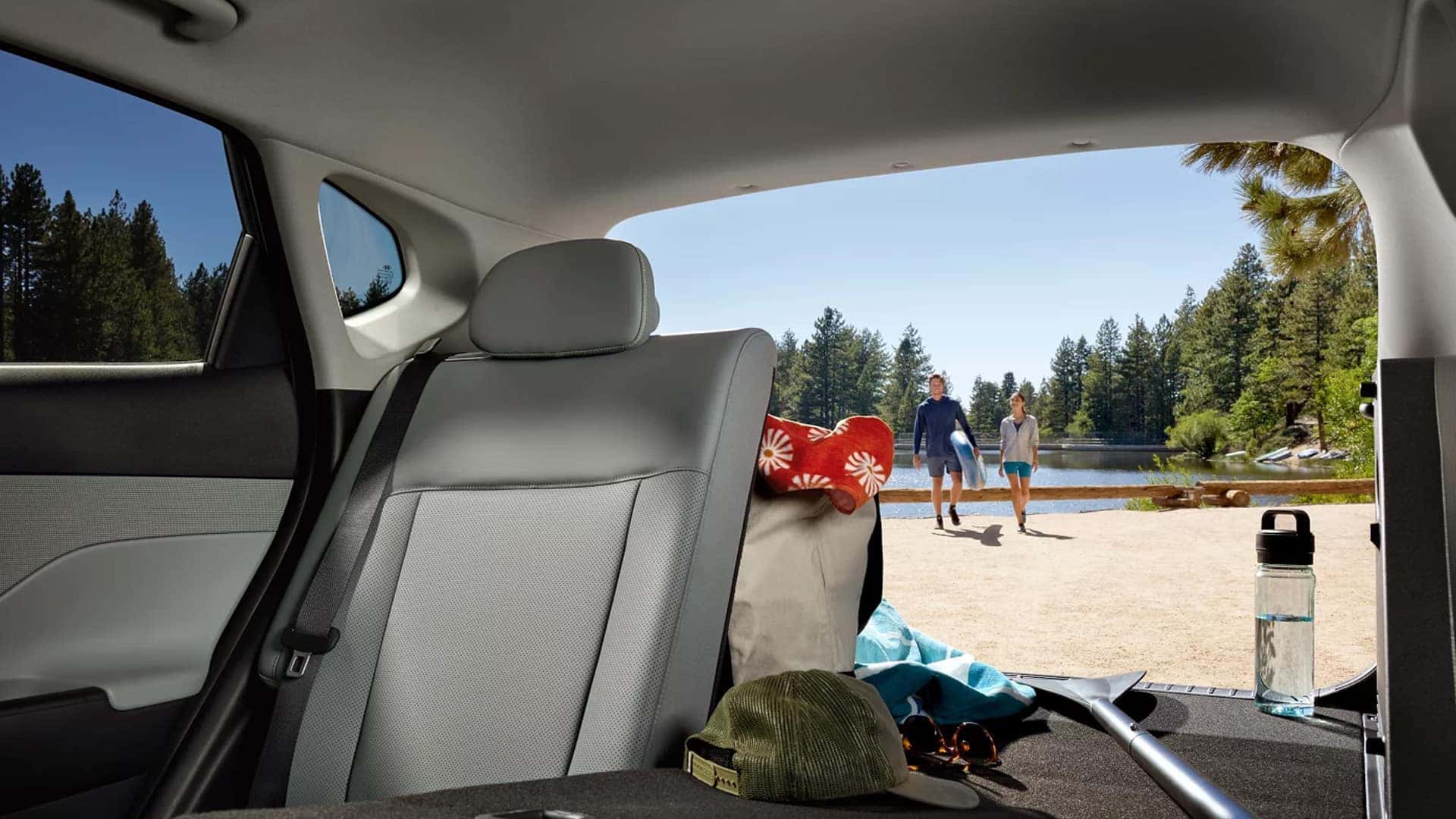 Trunk of 2025 Kona Electric with Brach Equipment