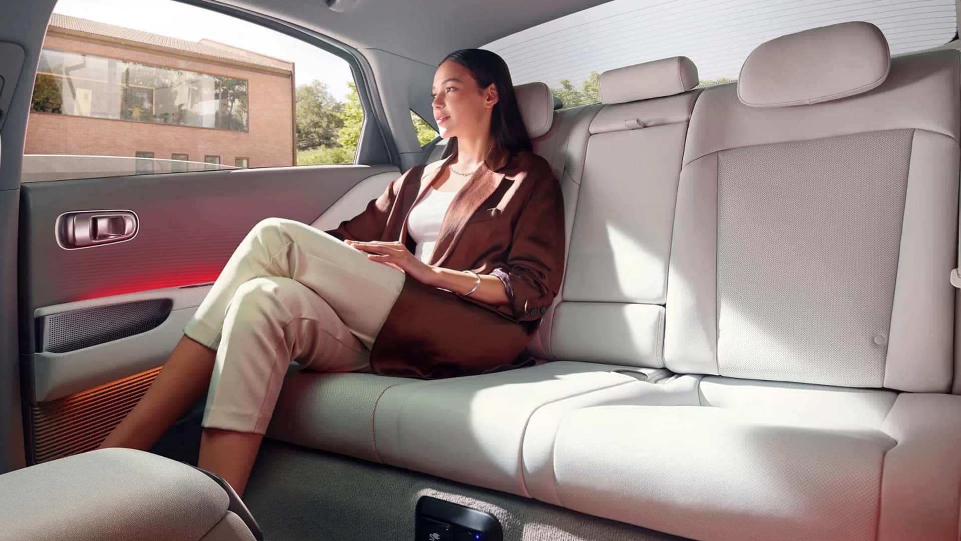 Woman Sitting in Back of 2025 Ioniq 6